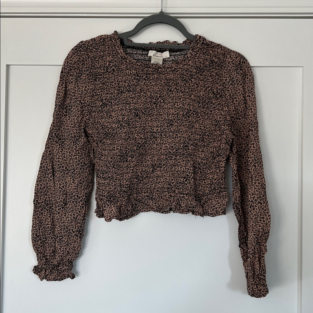 URBAN Romantics Black and Brown Patterned Top